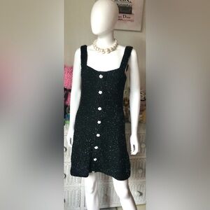 Zara Sparkling Black Backless Dress